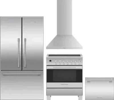 4 Piece Package Includes Refrigerator, Range, Hood And Dishwasher